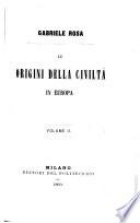 Le Origini della Civiltà in Europa