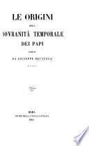 Le origini della sovranità temporale dei papi
