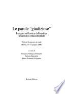 Le parole giudiziose