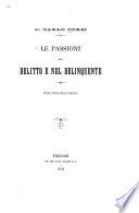 Le passioni nel delitto e nel delinquente