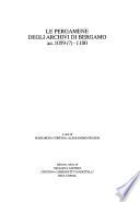 Le pergamene degli archivi di Bergamo