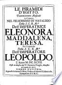Le Piramidi d'Egitto. ... Musica dal Antonio Draghi ...