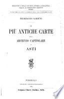 Le più antiche carte dello Archivio capitolare di Asti