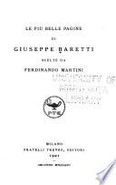 Le più belle pagine di Giuseppe Baretti
