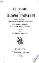 Le poesie di Giacomo Leopardi
