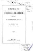 Le principali fasi storiche e giuridiche del progetto del codice penale italiano dal 1866 al 1884
