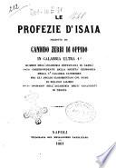 Le profezie d'Isaia tradotte da Candido Zerbi di Oppido
