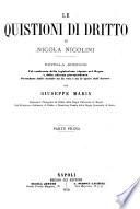Le quistioni di dritto