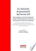 Le relazioni di prossimità nel lavoro 4.0
