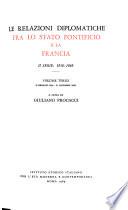 Le relazioni diplomatiche fra lo Stato pontificio e la Francia