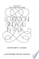 Le Relazioni sindacali in Italia