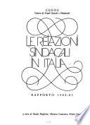 Le Relazioni sindacali in Italia