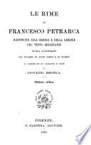 Le rime di Francesco Petrarca
