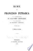 Le rime di Francesco Petrarca