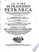 Le rime di Francesco Petrarca, riscontrate co i testi a penna della Libreria estense, e co i fragmenti dell'originale d'esso poeta