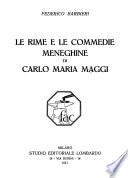 Le rime e le commedie Meneghine di Carlo Maria Maggi