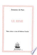 Le rime : testo critico a cura di Roberta Gentile