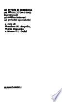 Le riviste di economia in Italia (1700- 1900)