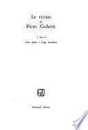 Le riviste di Piero Gobetti