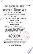 Le Rivoluzioni del Teatro musicale...