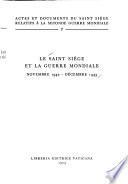 Le Saint Siège et la guerre mondiale, Novembre 1942 - Décembre 1943