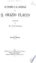 Le satire e le epistole di Q. Orazio Flacco