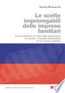 Le scelte improrogabili delle imprese familiari