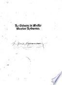 Le Seluette di messer Nicolao Lyburnio