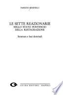 Le sette reazionarie nello Stato pontificio della Restaurazione