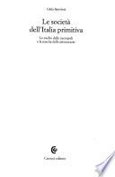 Le società dell'Italia primitiva