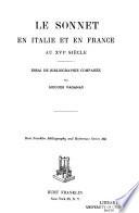 Le sonnet en Italie et en France au XVI siecle