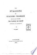 Le stagioni di Giacomo Thomson recate dall'inglese da Carlo di Lignì principe di Caposele