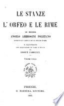 Le stanze, L'orfeo e Le rime