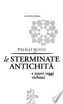 Le sterminate antichità e nuovi saggi vichiani