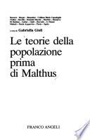 Le teorie della popolazione prima di Malthus