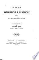 Le teorie nativistiche e genetiche della localizzazione spaziale