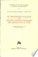 Le traduzioni italiane del teatro comico francese dei secoli XVII e XVIII