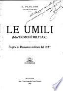 Le umili (matrimonî militari).