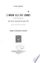 Le variazione dello stato economico d'Italia nell'ultimo trentennio del secolo XIX.