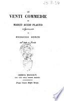 Le venti commedie di Marco Accio Plauto