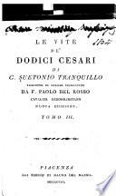 Le vite de' dodici Cesari di G. Suetonio Tranquillo