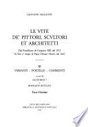 Le vite de' pittori, scultori et architetti: Varianti, postille, commenti : terza Giornata