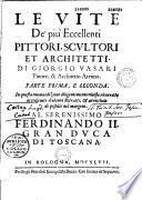Le vite de' più eccellenti pittori, scultori et architetti