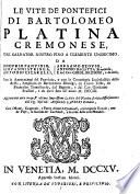 Le vite de' pontefici ...