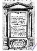 Le Vite degli imperatori romani di Antonio Ciccarelli dottore in teologia con le figure intagliate in rame da Giovanbattista de Cavalieri del 1590