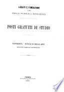 Legati e fondazioni a pro della pubblica istruzione