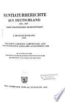 Legation Lorenzo Campeggios, 1530-1531-[1532], und Nuntiatur Girolamo Aleandros, 1531-[1532]