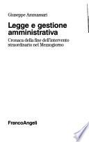 Legge e gestione amministrativa