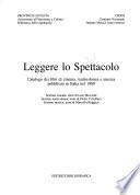Leggere lo spettacolo