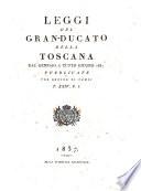 Leggi del Gran-Ducato della Toscana